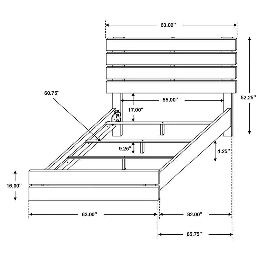 (image for) Brantford Wood Queen Panel Bed Coastal White