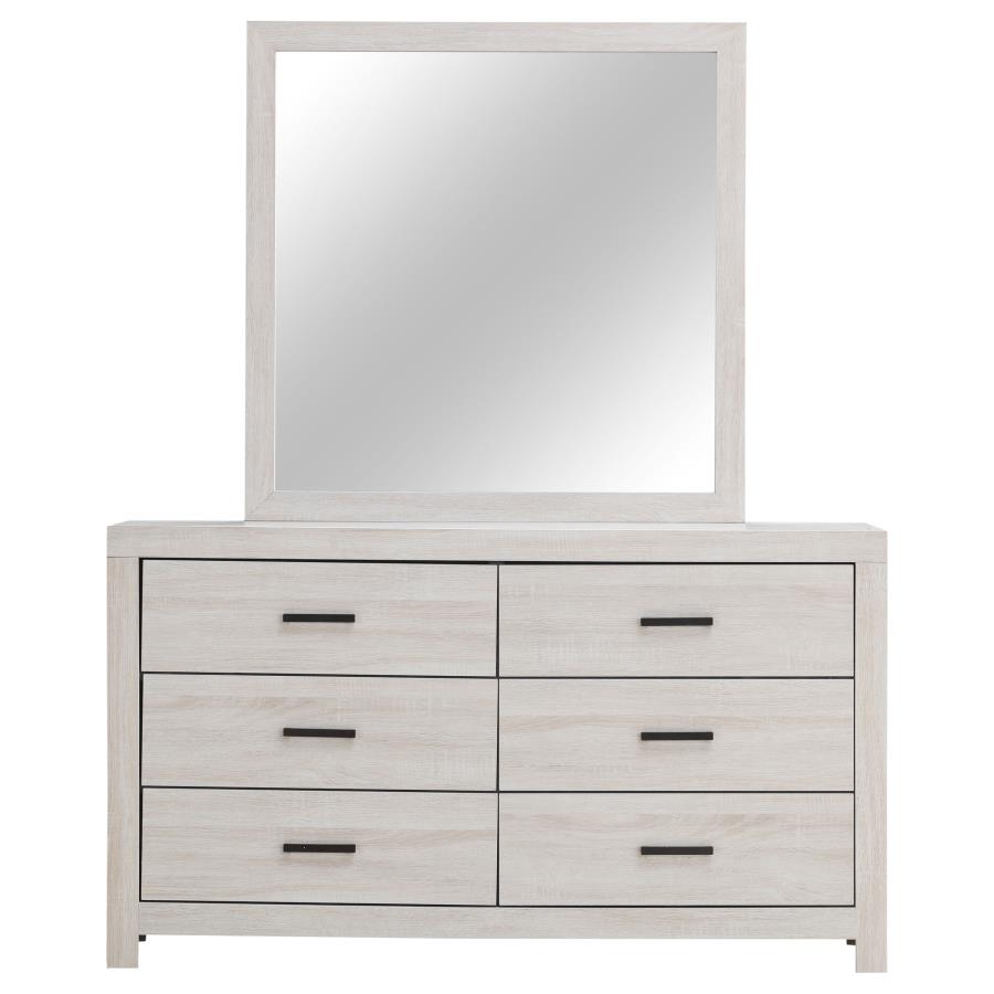 (image for) Brantford 6-drawer Dresser with Mirror Coastal White