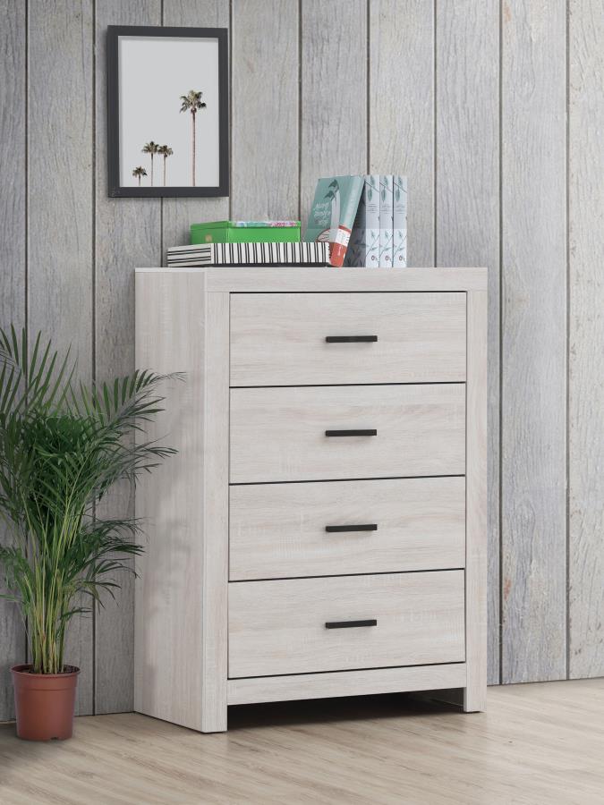 (image for) Brantford 4-drawer Bedroom Chest Coastal White