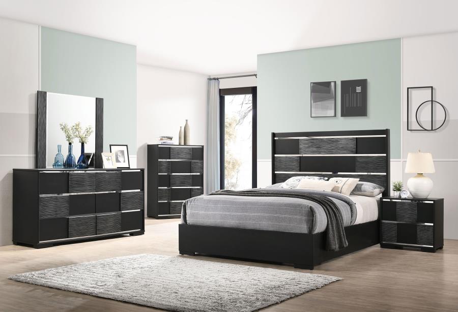 (image for) Blacktoft 5-piece Eastern King Bedroom Set Black