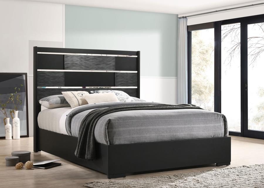 (image for) Blacktoft Wood Eastern King Panel Bed Black