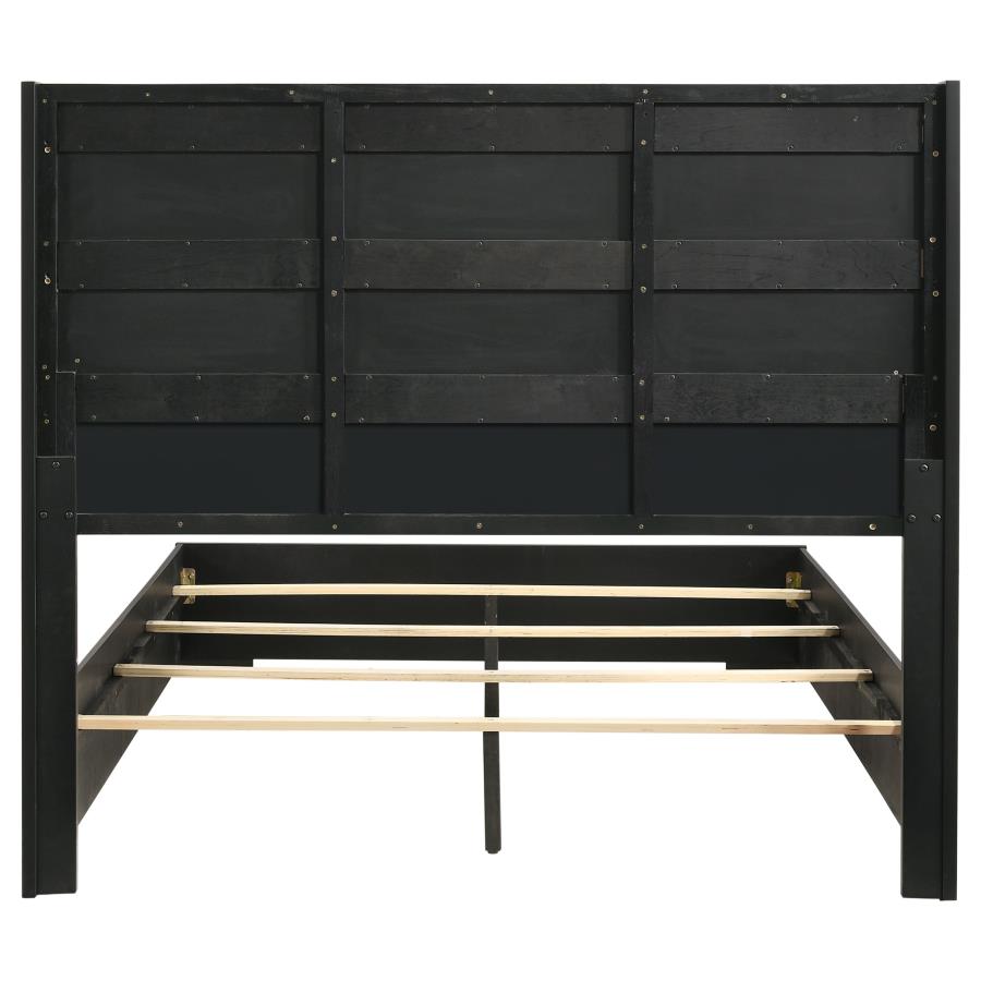 (image for) Blacktoft Wood Eastern King Panel Bed Black