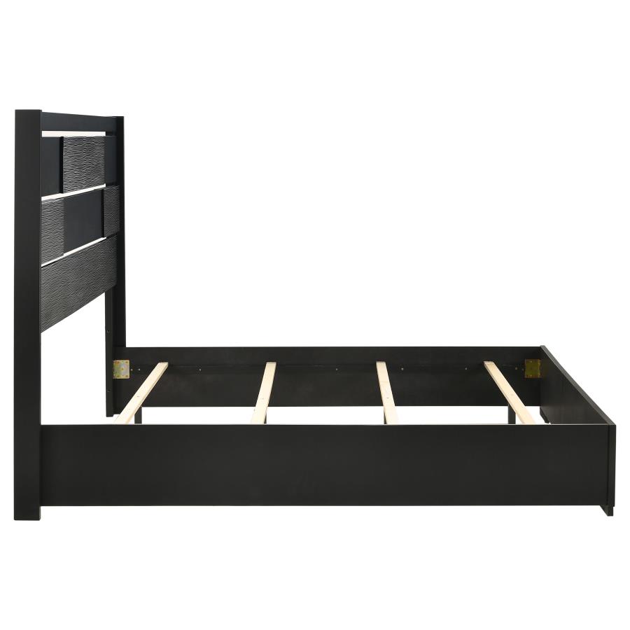 (image for) Blacktoft Wood Eastern King Panel Bed Black