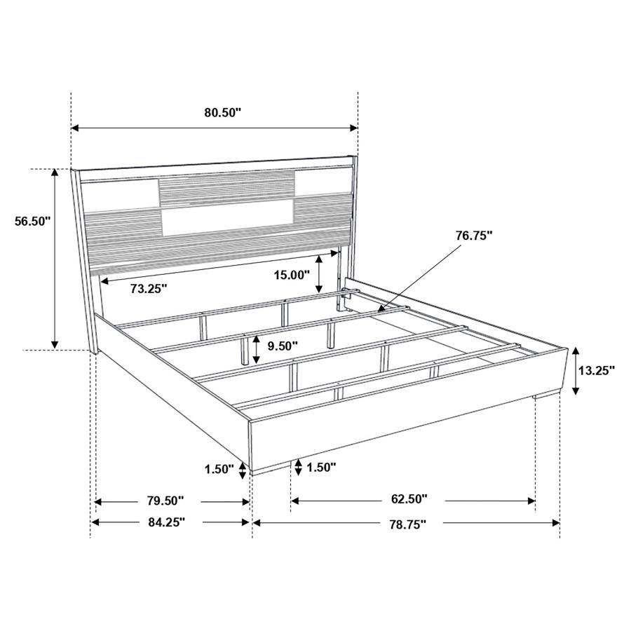 (image for) Blacktoft Wood Eastern King Panel Bed Black