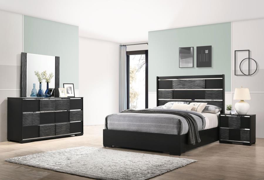 (image for) Blacktoft 4-piece Queen Bedroom Set Black