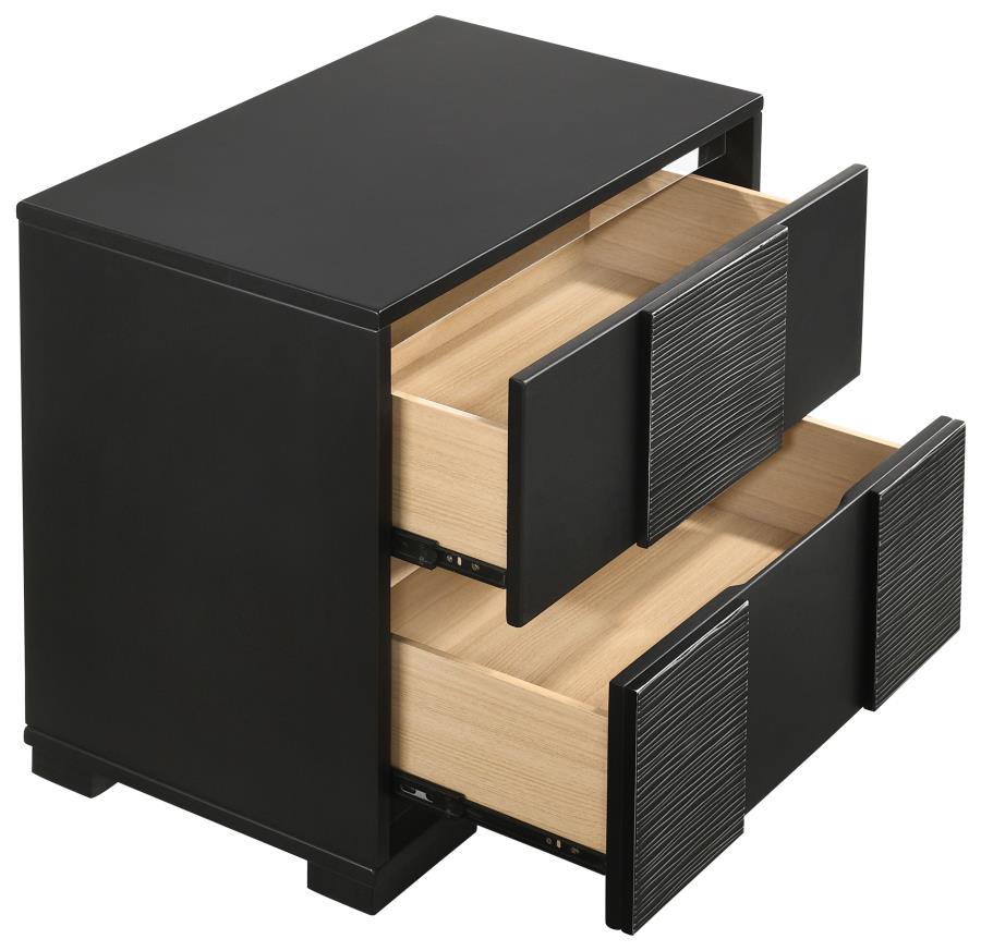 (image for) Blacktoft 2-drawer Nightstand Black