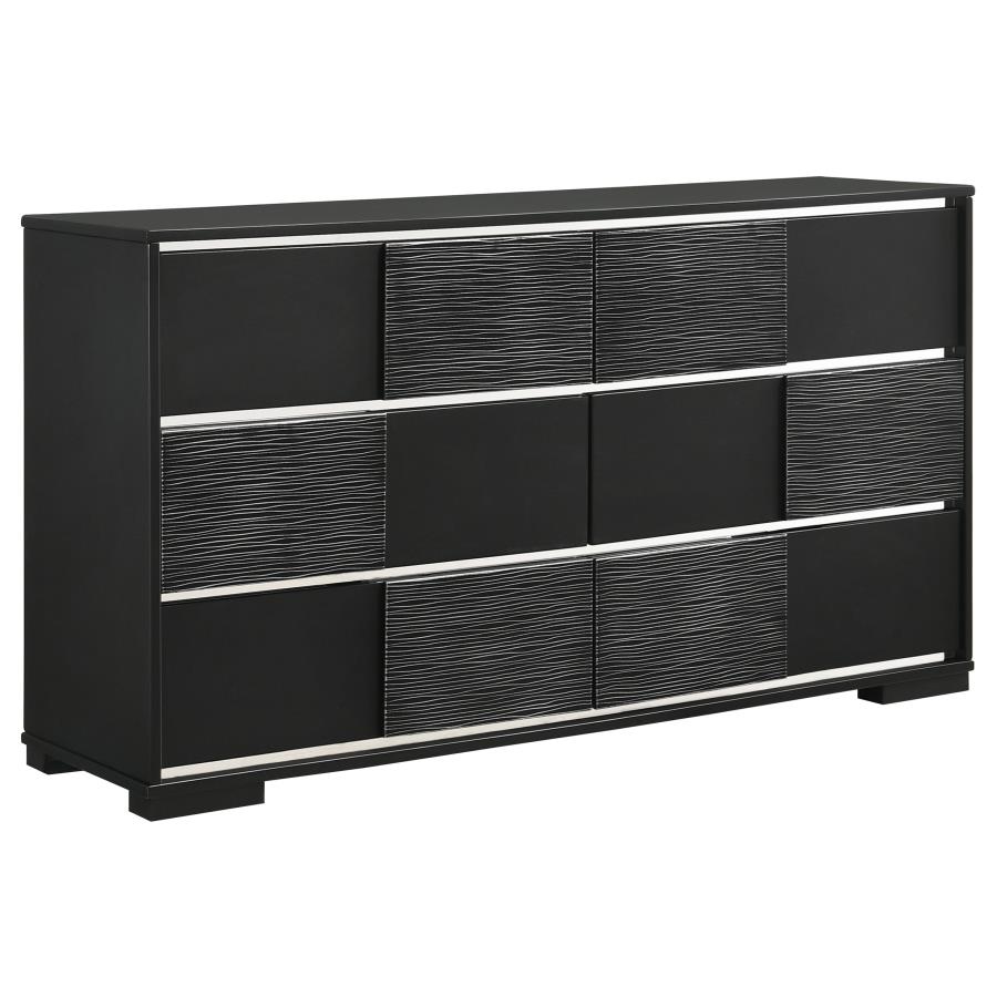 (image for) Blacktoft 6-drawer Dresser Black - Click Image to Close