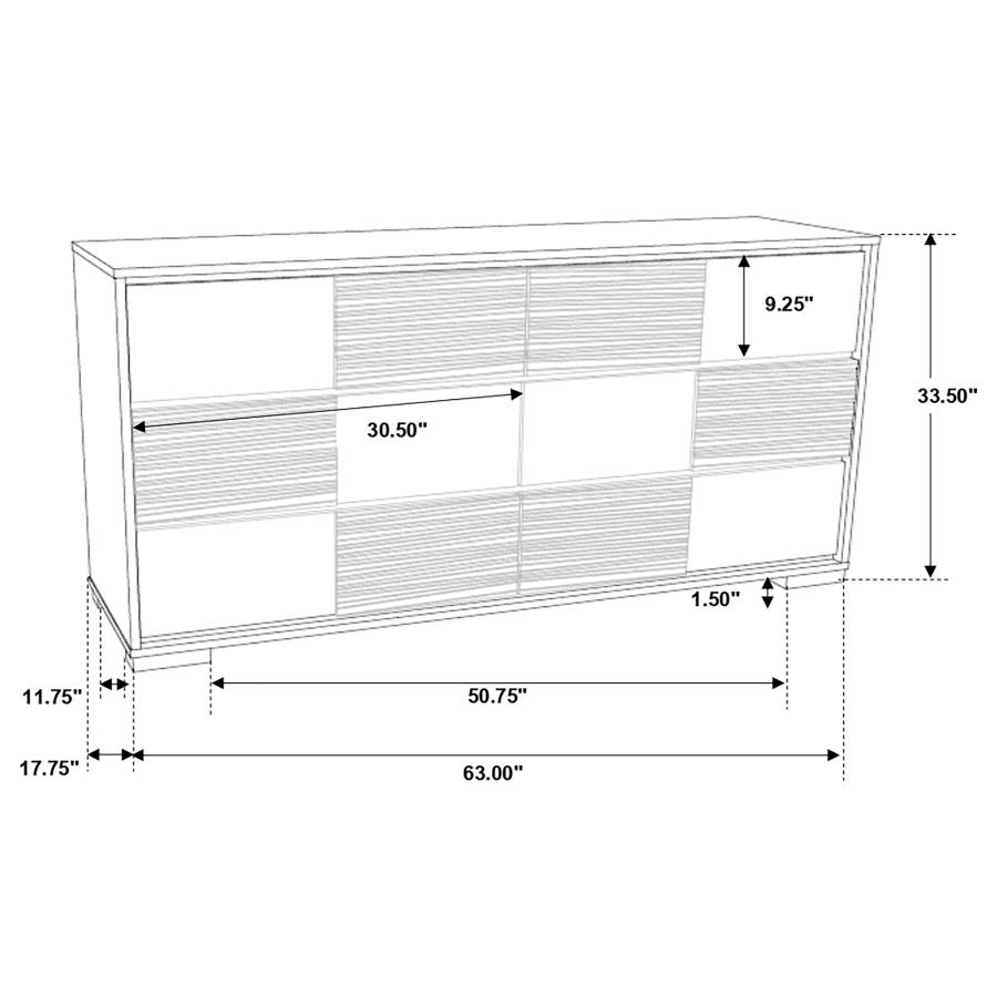 (image for) Blacktoft 6-drawer Dresser Black