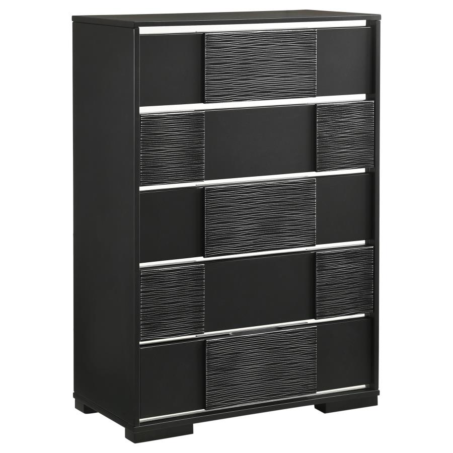 (image for) Blacktoft 5-drawer Bedroom Chest Black