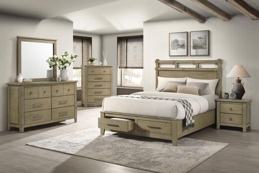 (image for) Hazlewood 5-piece Eastern King Bedroom Set Vineyard Oak