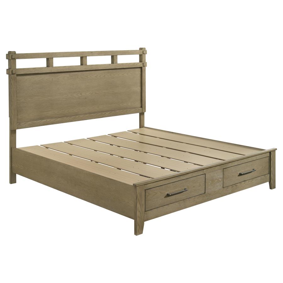 (image for) Hazlewood 59-inch Eastern King Storage Bed Vineyard Oak