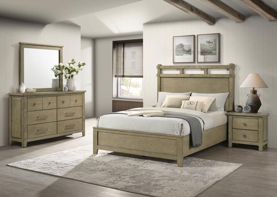 (image for) Hazlewood 4-piece Eastern King Bedroom Set Vineyard Oak