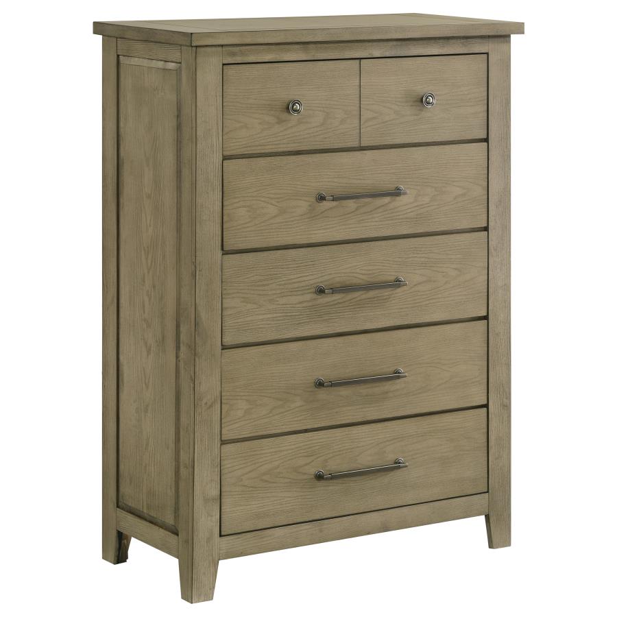 (image for) Hazlewood 5-drawer Bedroom Chest of Drawers Vineyard Oak