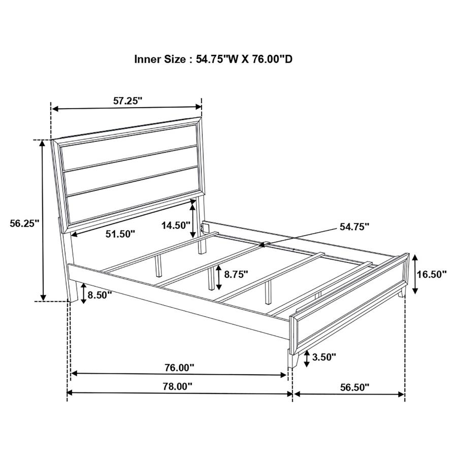 (image for) Watson 4-piece Full Bedroom Set Grey Oak