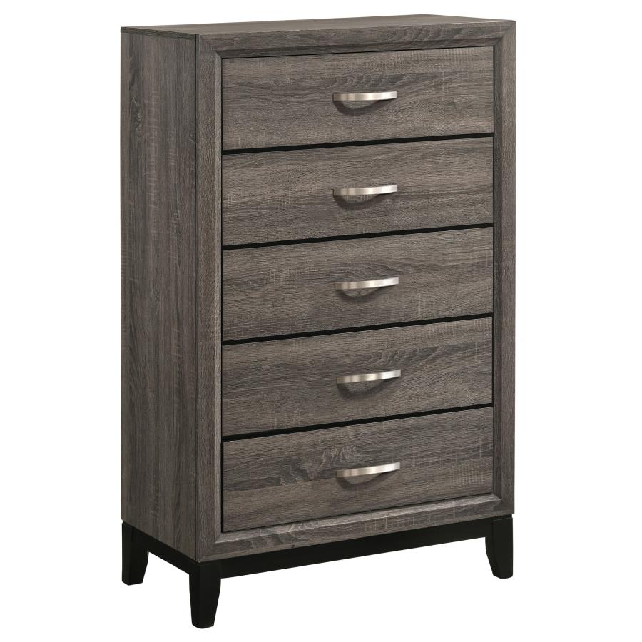 (image for) Watson 5-piece Full Bedroom Set Grey Oak