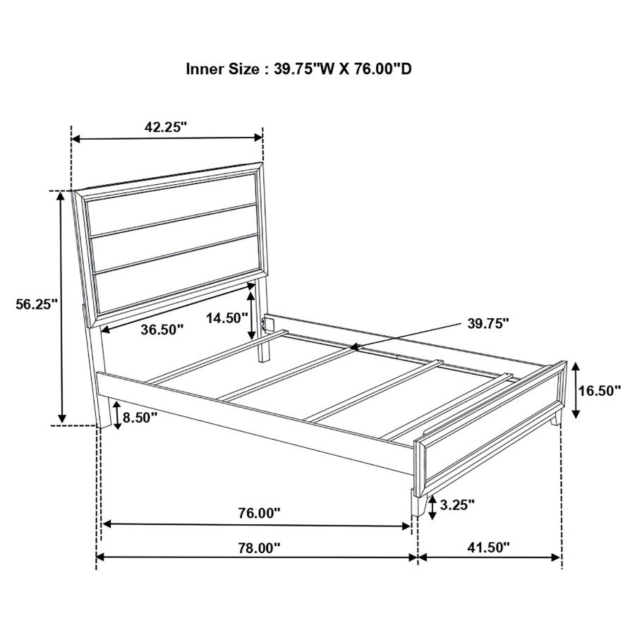 (image for) Watson 5-piece Twin Bedroom Set Grey Oak