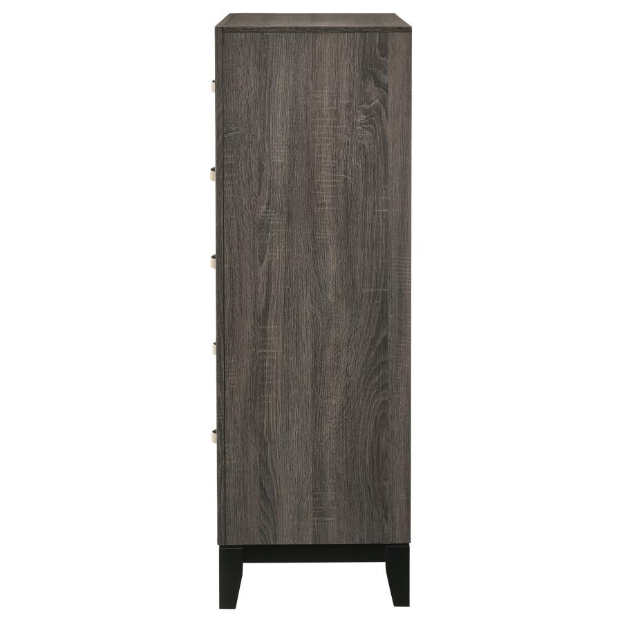 (image for) Watson 5-drawer Bedroom Chest Grey Oak