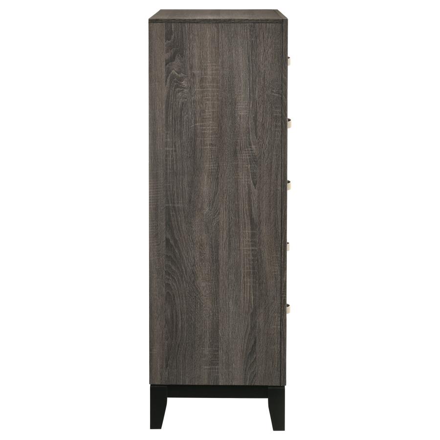 (image for) Watson 5-drawer Bedroom Chest Grey Oak