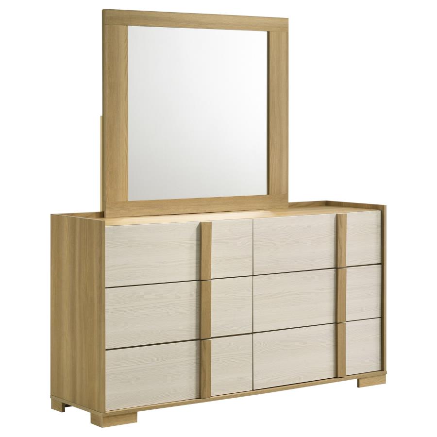 (image for) Hyland 6-drawer Dresser with Mirror Natural