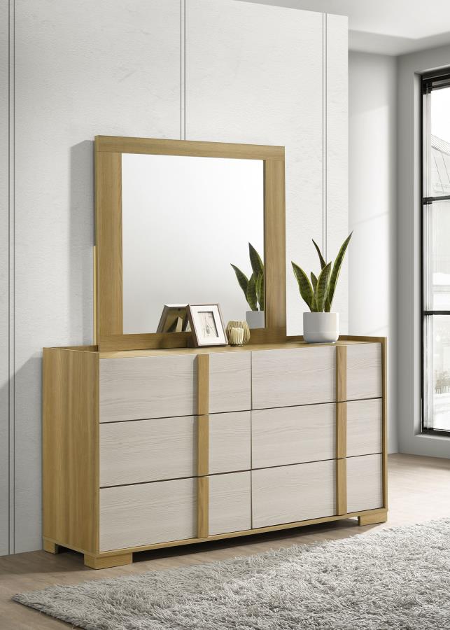 (image for) Hyland 6-drawer Dresser with Mirror Natural