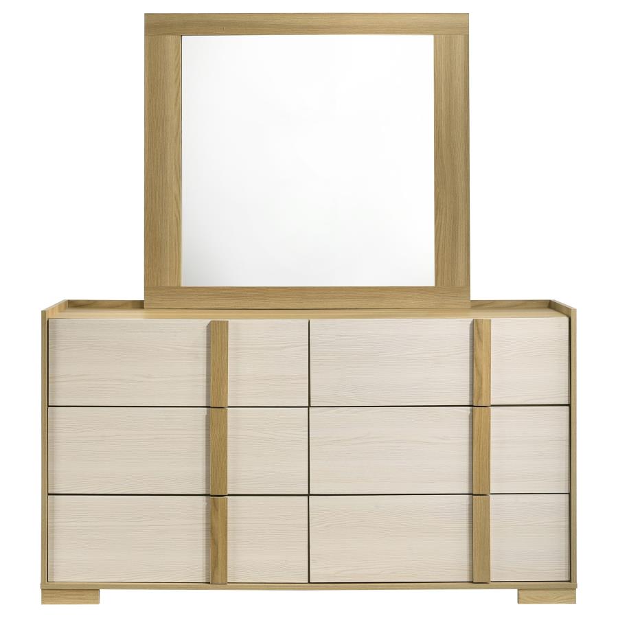 (image for) Hyland 6-drawer Dresser with Mirror Natural