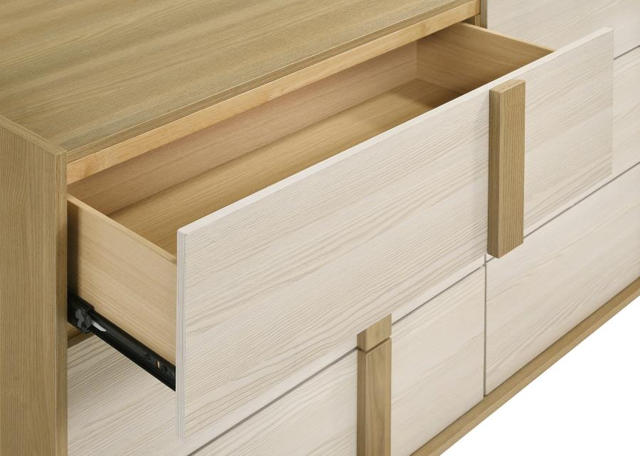 (image for) Hyland 6-drawer Dresser with Mirror Natural