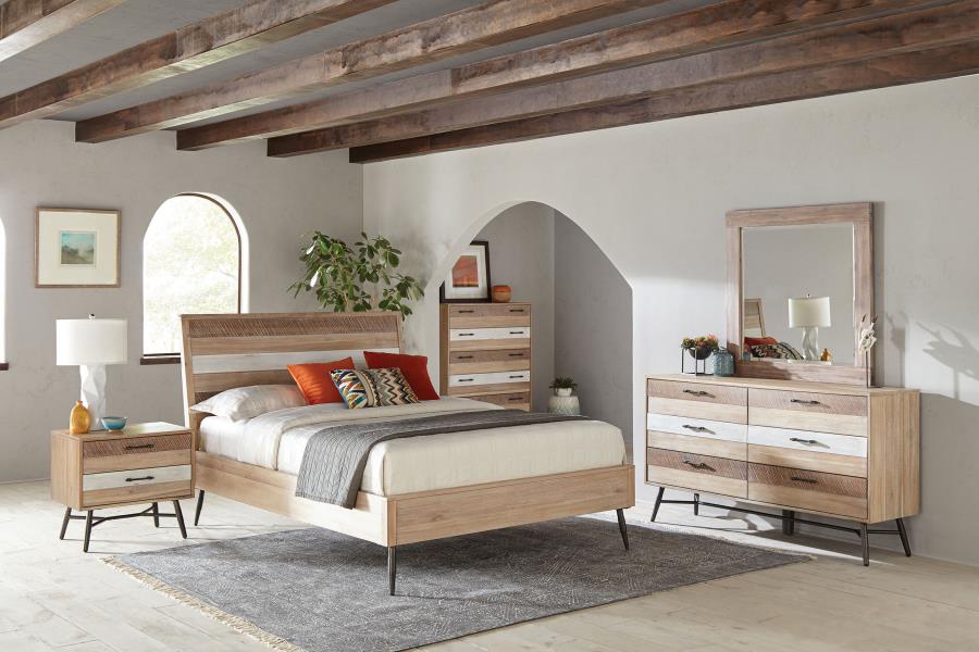 (image for) Marlow 4-piece Queen Bedroom Set Rough Sawn Multi