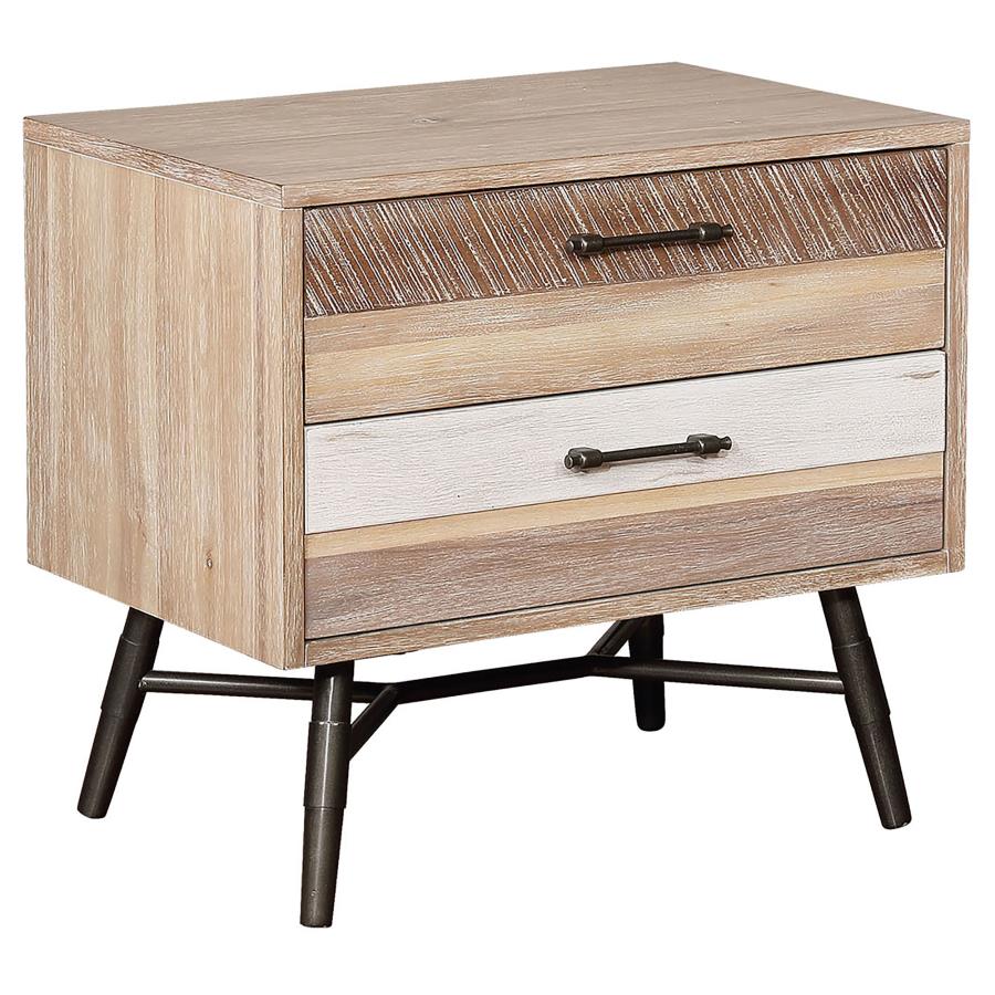 (image for) Marlow 2-drawer Nightstand Rough Sawn Multi