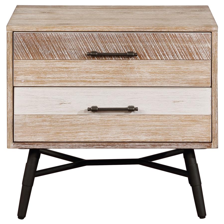 (image for) Marlow 2-drawer Nightstand Rough Sawn Multi