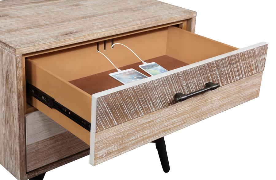 (image for) Marlow 2-drawer Nightstand Rough Sawn Multi