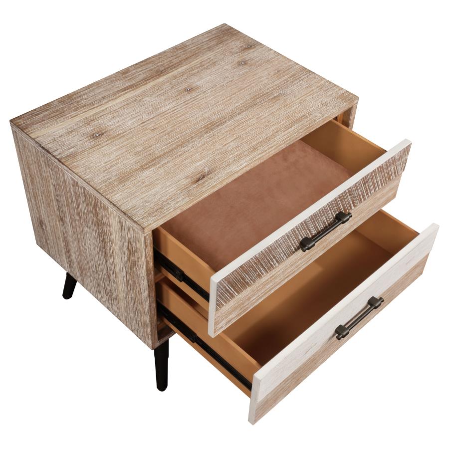 (image for) Marlow 2-drawer Nightstand Rough Sawn Multi