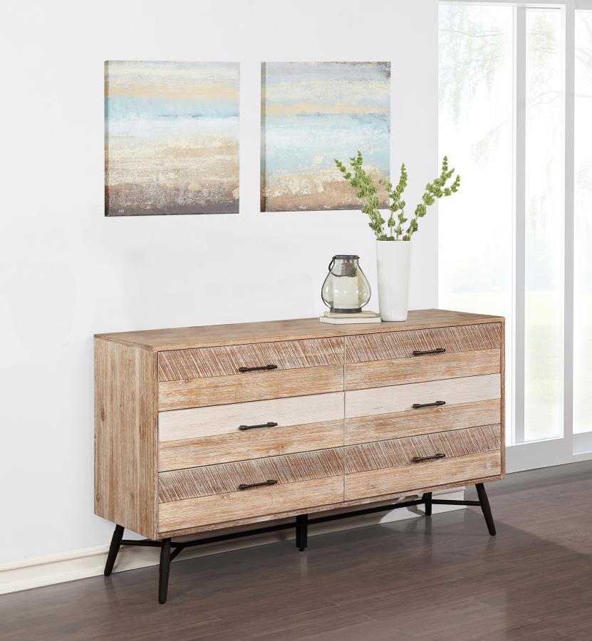 (image for) Marlow 6-drawer Dresser Rough Sawn Multi