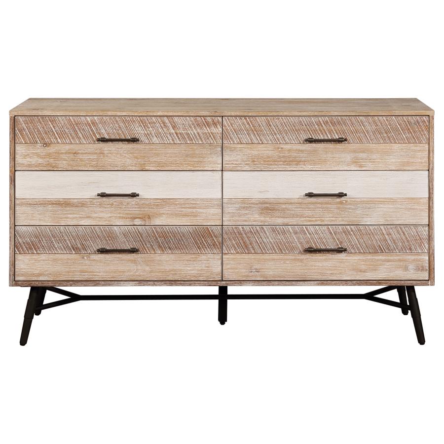 (image for) Marlow 6-drawer Dresser Rough Sawn Multi