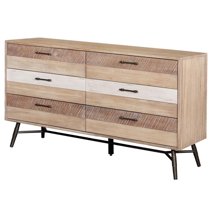 (image for) Marlow 6-drawer Dresser Rough Sawn Multi