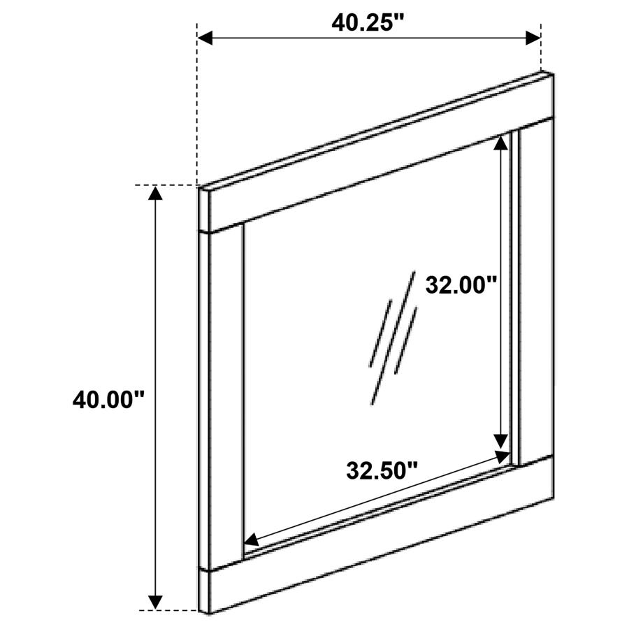 (image for) Marlow Dresser Mirror Rough Sawn Multi