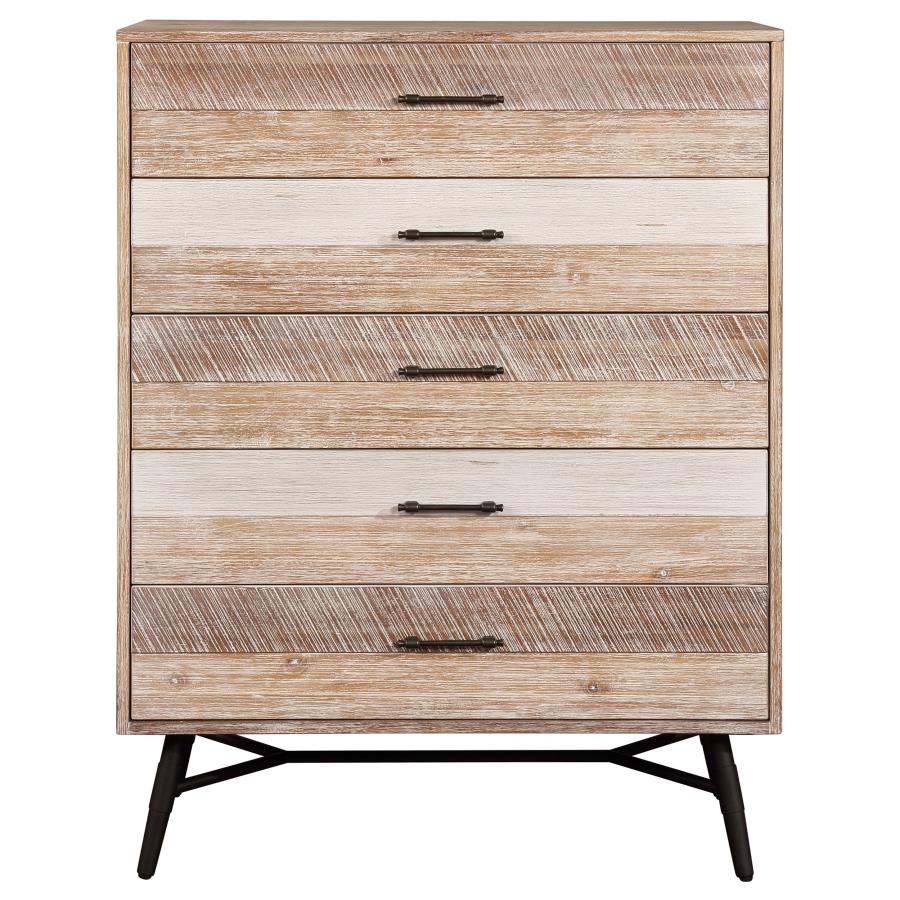 (image for) Marlow 5-drawer Bedroom Chest Rough Sawn Multi