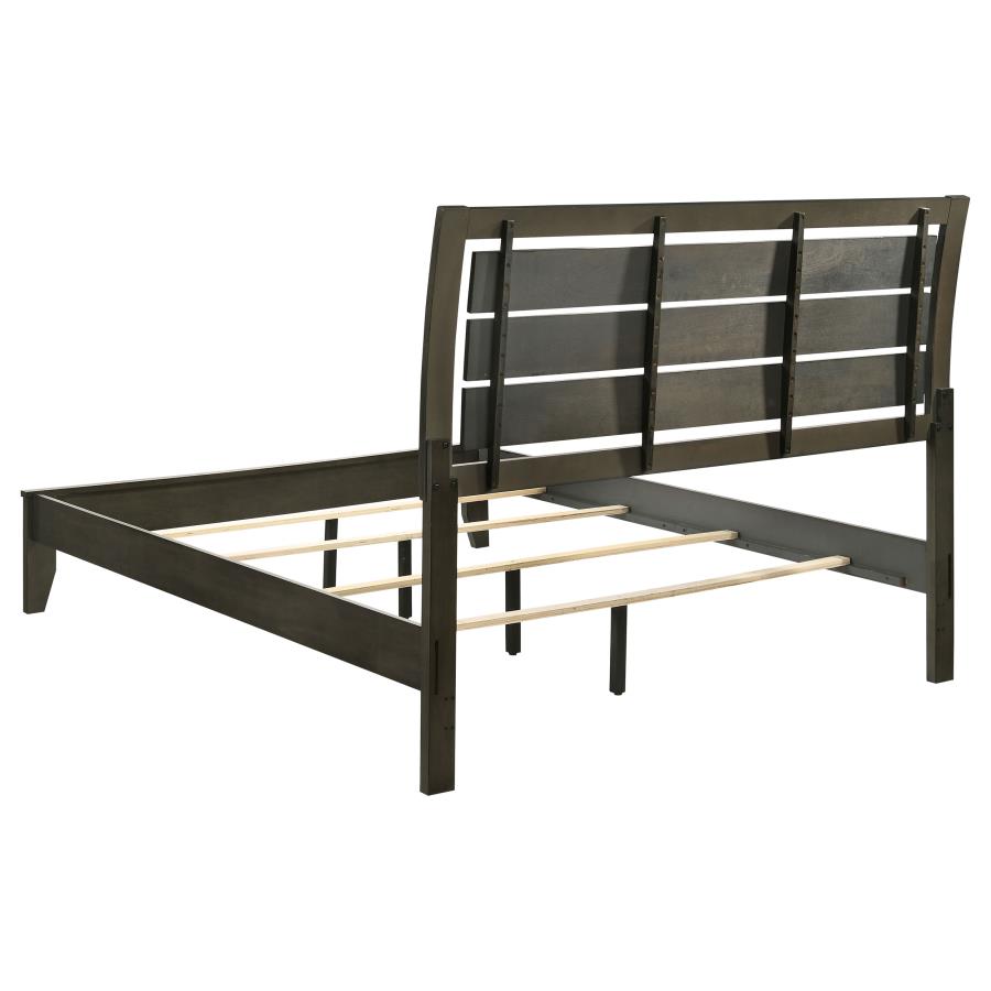 (image for) Serenity Wood Eastern King Panel Bed Mod Grey