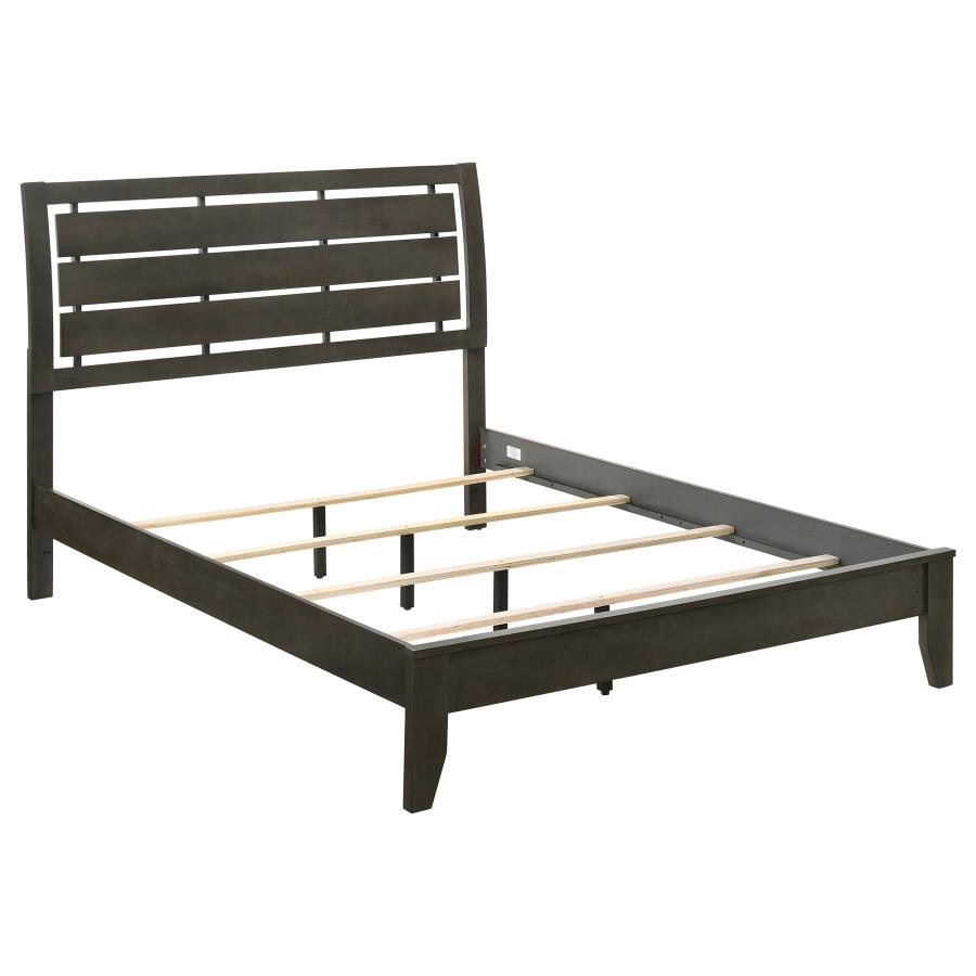 (image for) Serenity Wood Queen Panel Bed Mod Grey