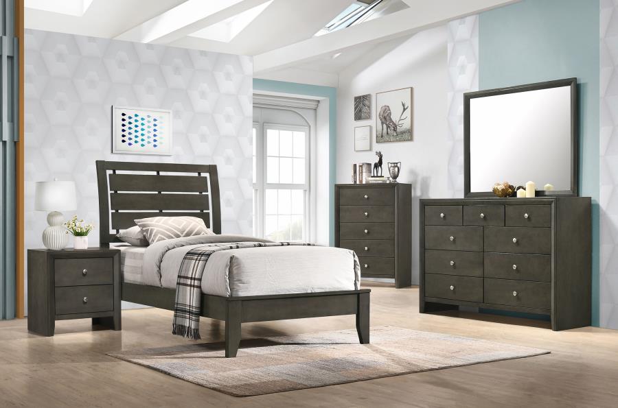 (image for) Serenity 4-piece Twin Bedroom Set Mod Grey