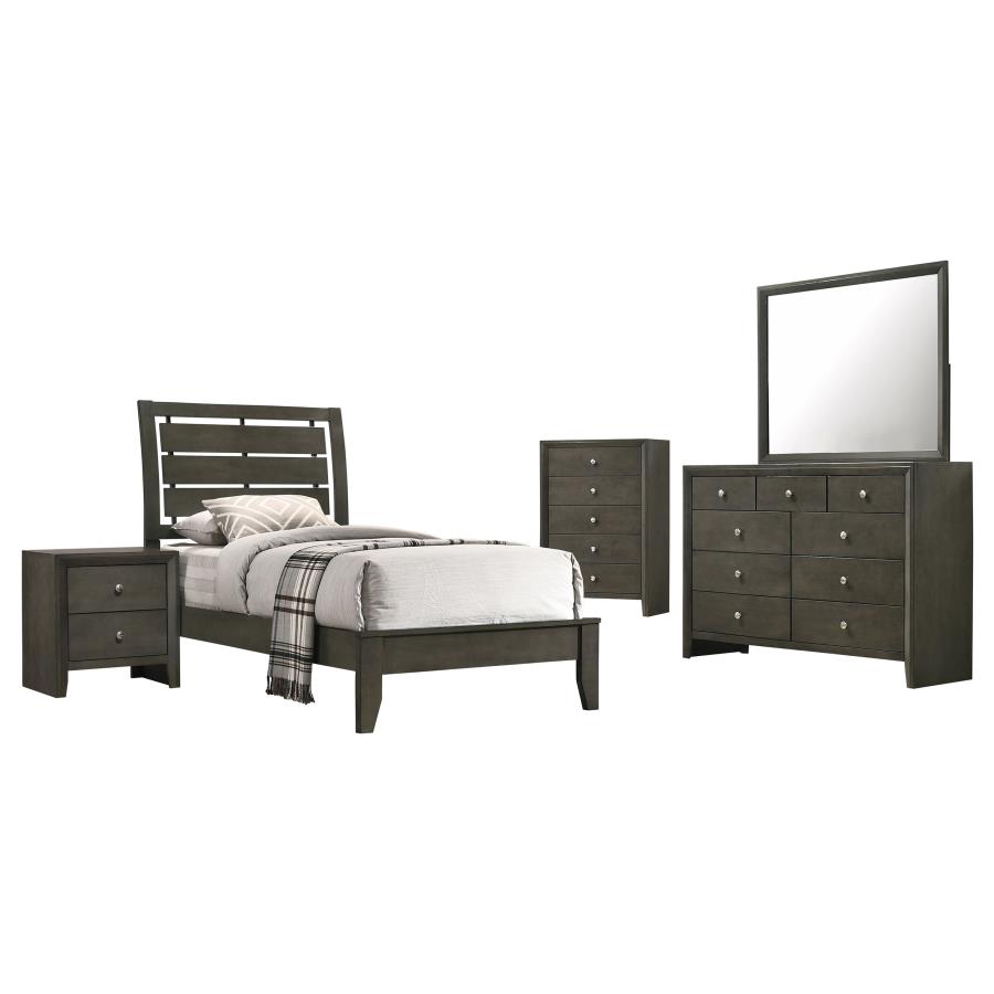 (image for) Serenity 5-piece Twin Bedroom Set Mod Grey - Click Image to Close