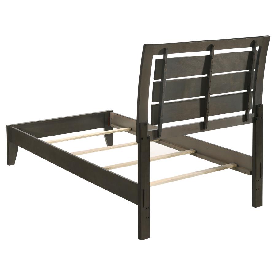 (image for) Serenity Wood Twin Panel Bed Mod Grey