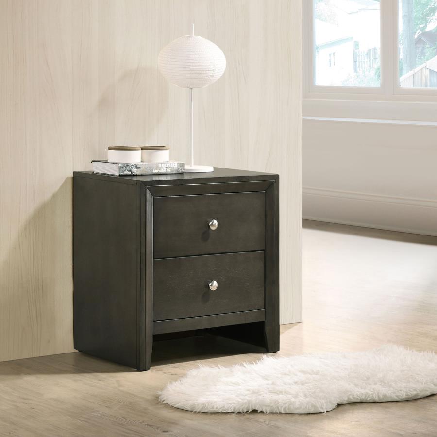 (image for) Serenity 2-drawer Nightstand Mod Grey