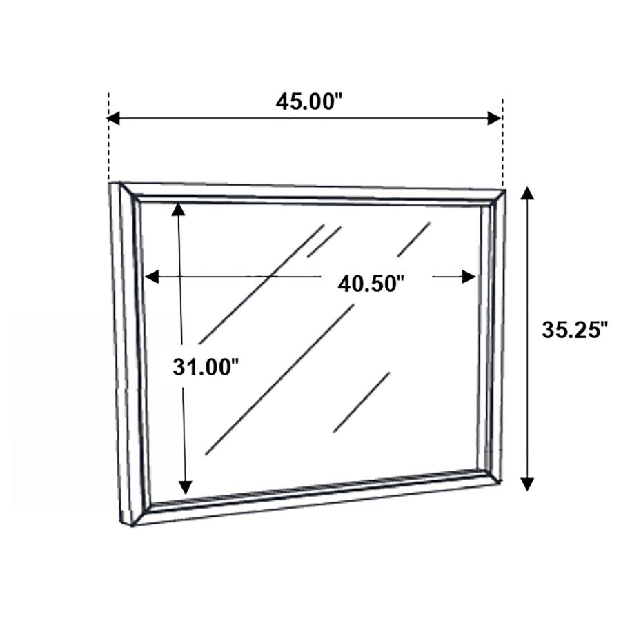 (image for) Serenity Dresser Mirror Mod Grey