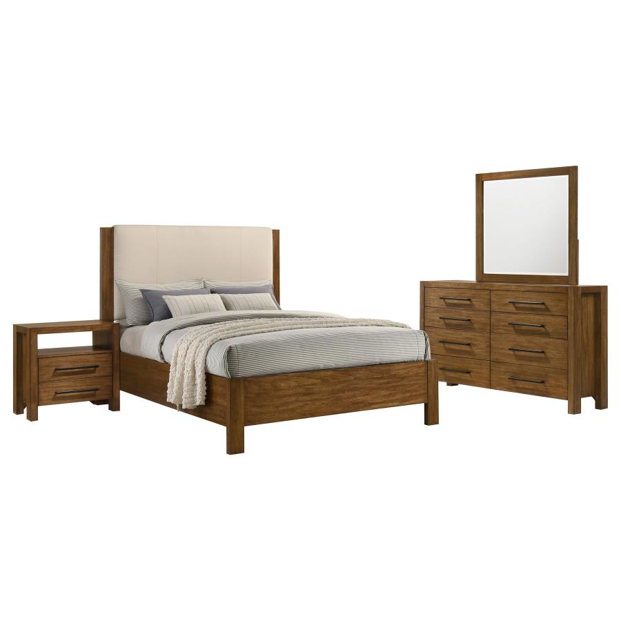 (image for) Adderley 4-piece Eastern King Bedroom Set Warm Brown