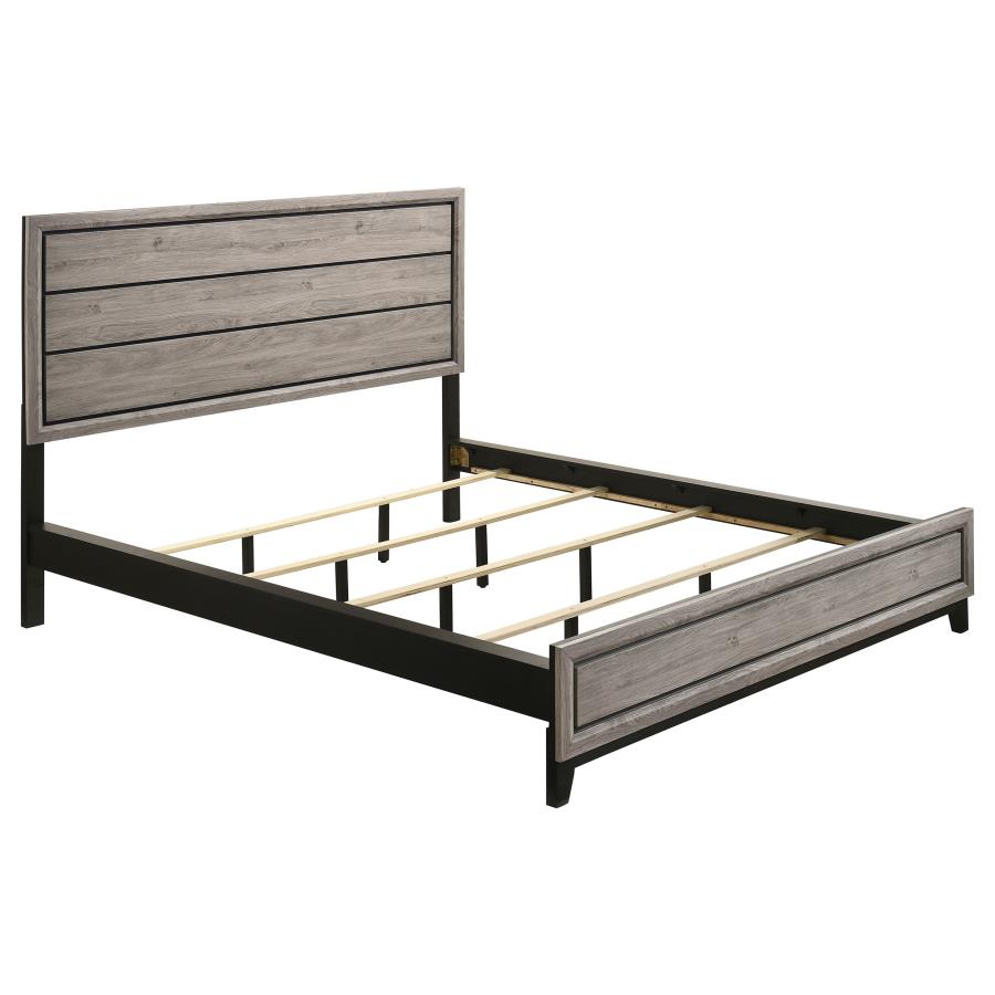 (image for) Watson Wood California King Panel Bed Light Taupe