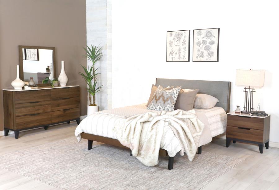 (image for) Mays 4-piece Queen Bedroom Set Walnut