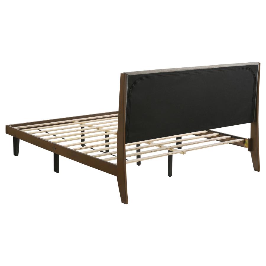 (image for) Mays Wood Queen Panel Bed Walnut