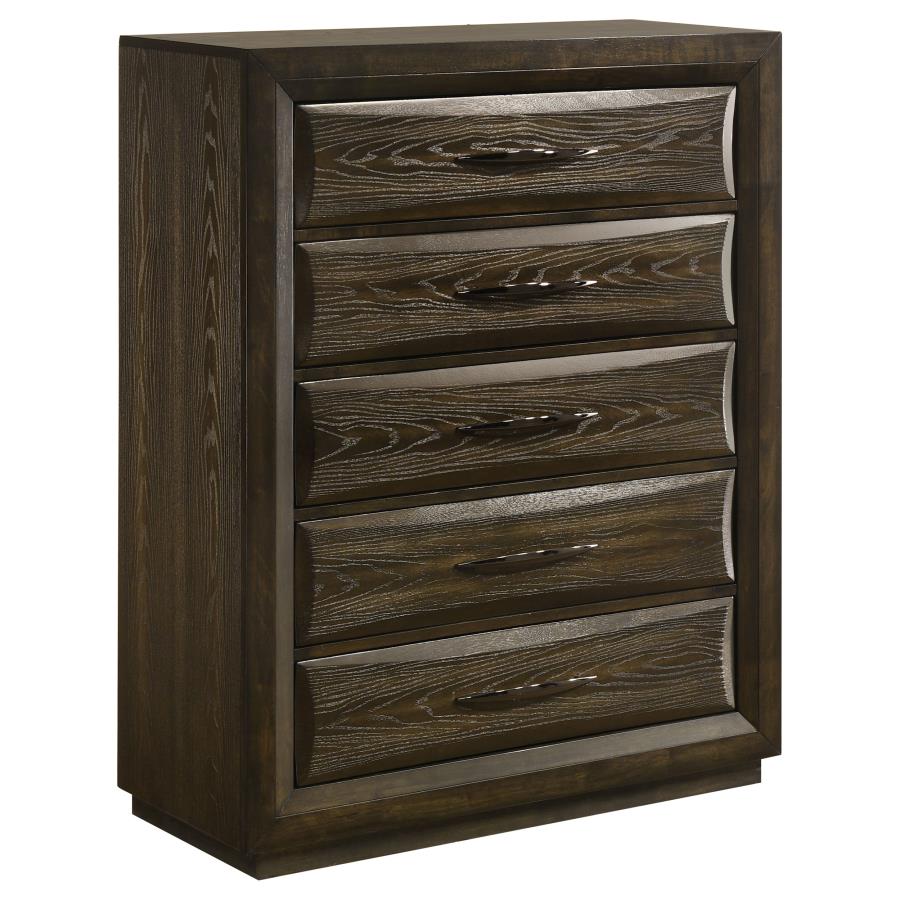 (image for) Atlas 5-drawer Bedroom Chest of Drawers Dark Oak