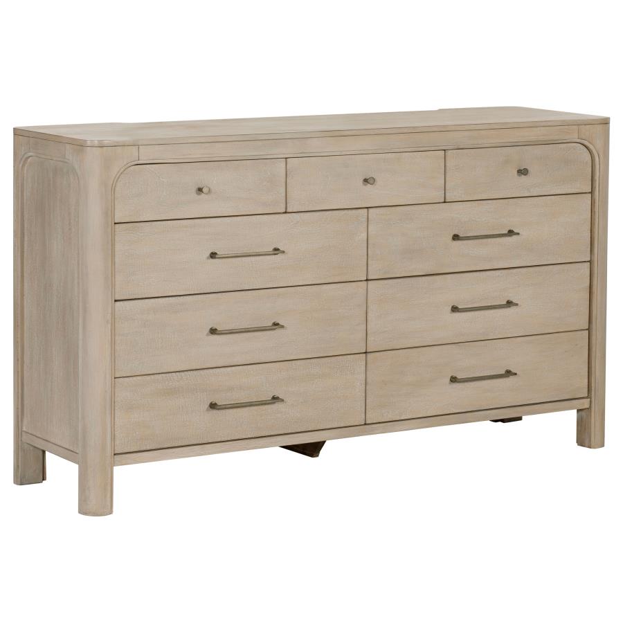 (image for) Solano 9-drawer Bedroom Dresser Cabinet Weathered Mango