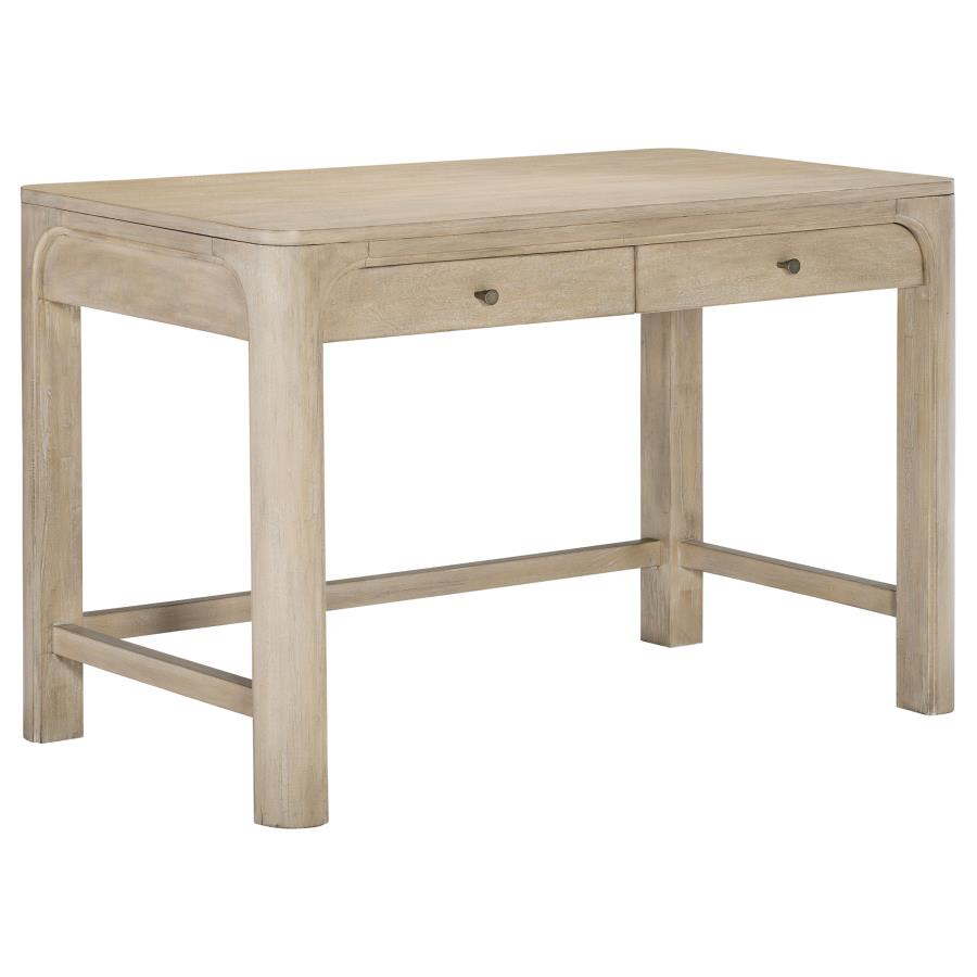 (image for) Solano 2-drawer Makeup Table Vanity Desk Weathered Mango
